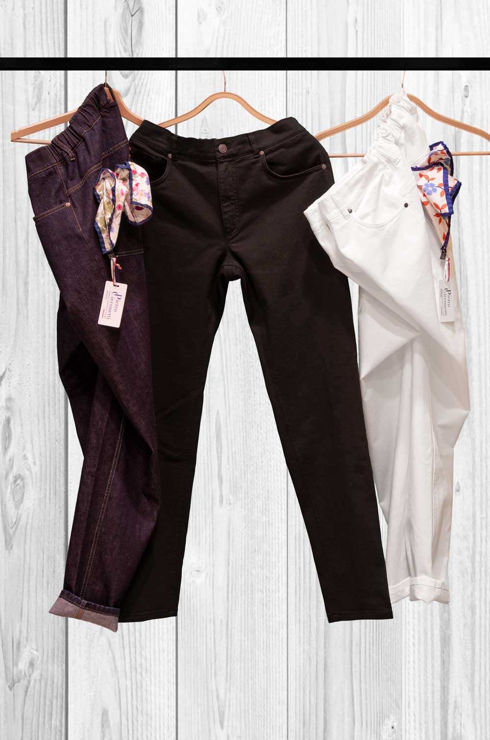 Jeans in nerobianco denim